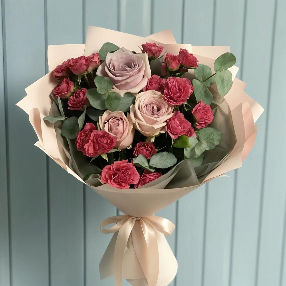 Букет цветов из: Гвоздики и Розы в Шыгырдан