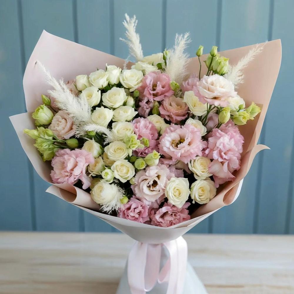 Букет цветов из: Альстромерии и Розы в Шыгырдан