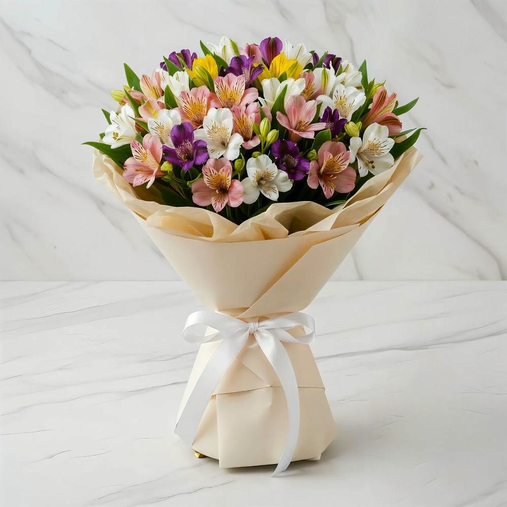 Букет цветов из: Альстромерии в Шыгырдан