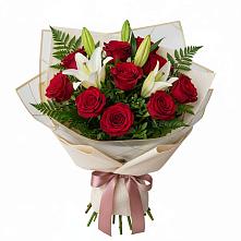 Букет цветов из:  Лилии и Розы в Шыгырдан