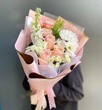 Букет цветов из:  Хризантемы и Розы в Шыгырдан