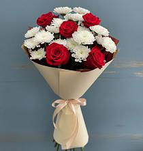 Букет цветов из:  Розы и Хризантемы в Шыгырдан