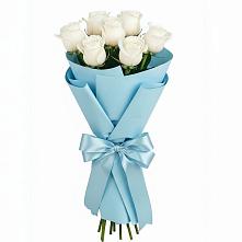 Букет 7 белых роз Проуд в Шыгырдан