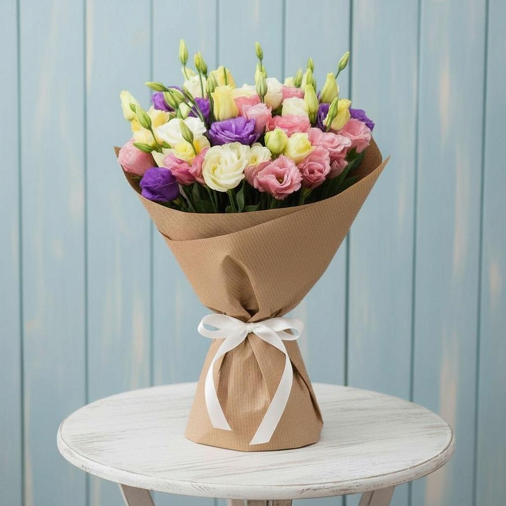 Букет цветов из: Лизиантусы в Шыгырдан