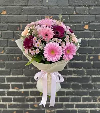 Букет цветов из:  Герберы и Хризантемы в Шыгырдан
