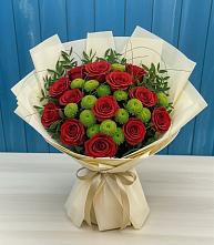 Букет цветов из:  Розы и Хризантемы в Шыгырдан