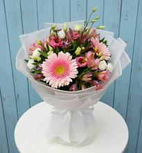 Букет цветов из:  Герберы, Альстромерии и Лизиантусы в Шыгырдан