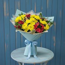 Букет цветов из:  Альстромерии и Хризантемы #REPLACE_PRED# Шыгырдан