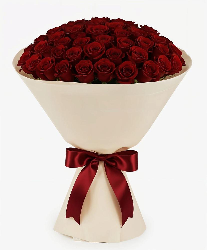 Букет 101 Бордовая роза Блэк Бакарра в Шыгырдан