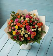 Букет Микс из разноцветных кустовых роз #REPLACE_PRED# Шыгырдан